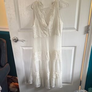 Sundance Cream Lace Midi Dress